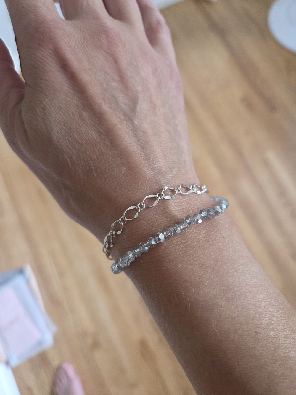 Silver & Bead Bracelet